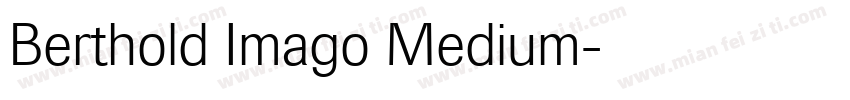 Berthold Imago Medium字体转换